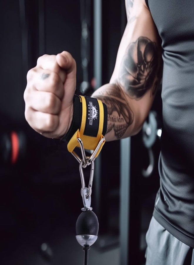 Lights Mountain 1 Pair Adjustable Wrist Cuffs Neoprene Padded Straps for Cable Machines Strength Training Equipment - Image 4